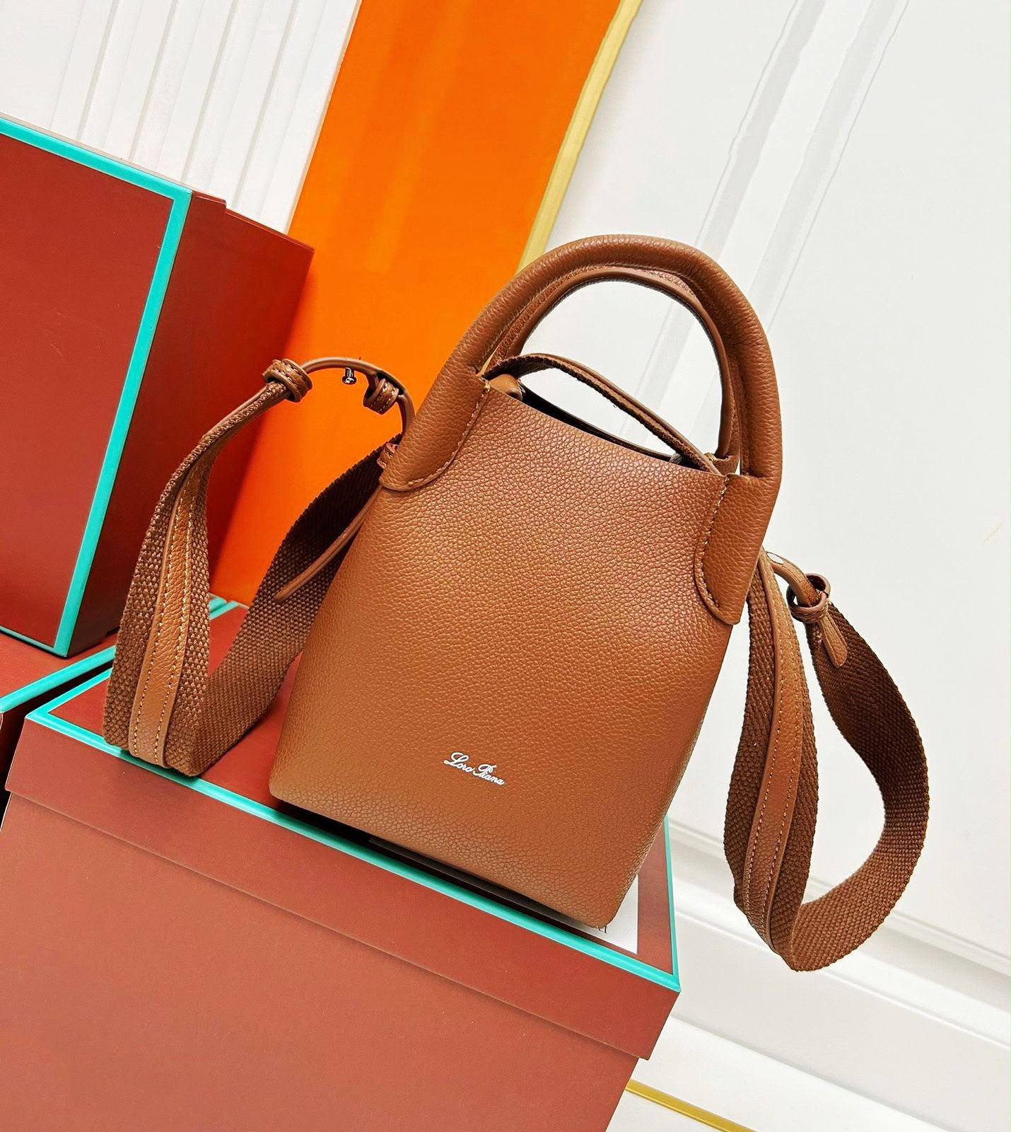 Loro Piana Small Bale Bucket Bag – Luxury Designer Handbag (FAN8964)