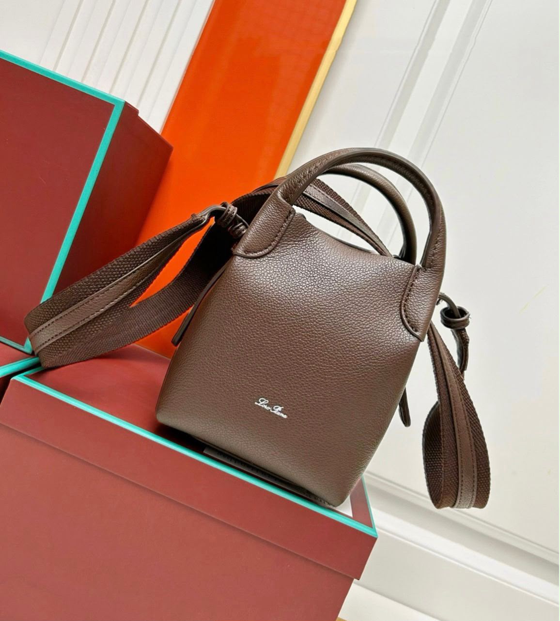 Loro Piana Small Bale Bucket Bag – Luxury Designer Handbag (FAN8964)