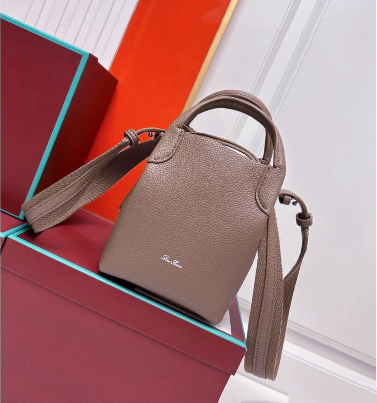 Loro Piana Small Bale Bucket Bag – Luxury Designer Handbag (FAN8964)
